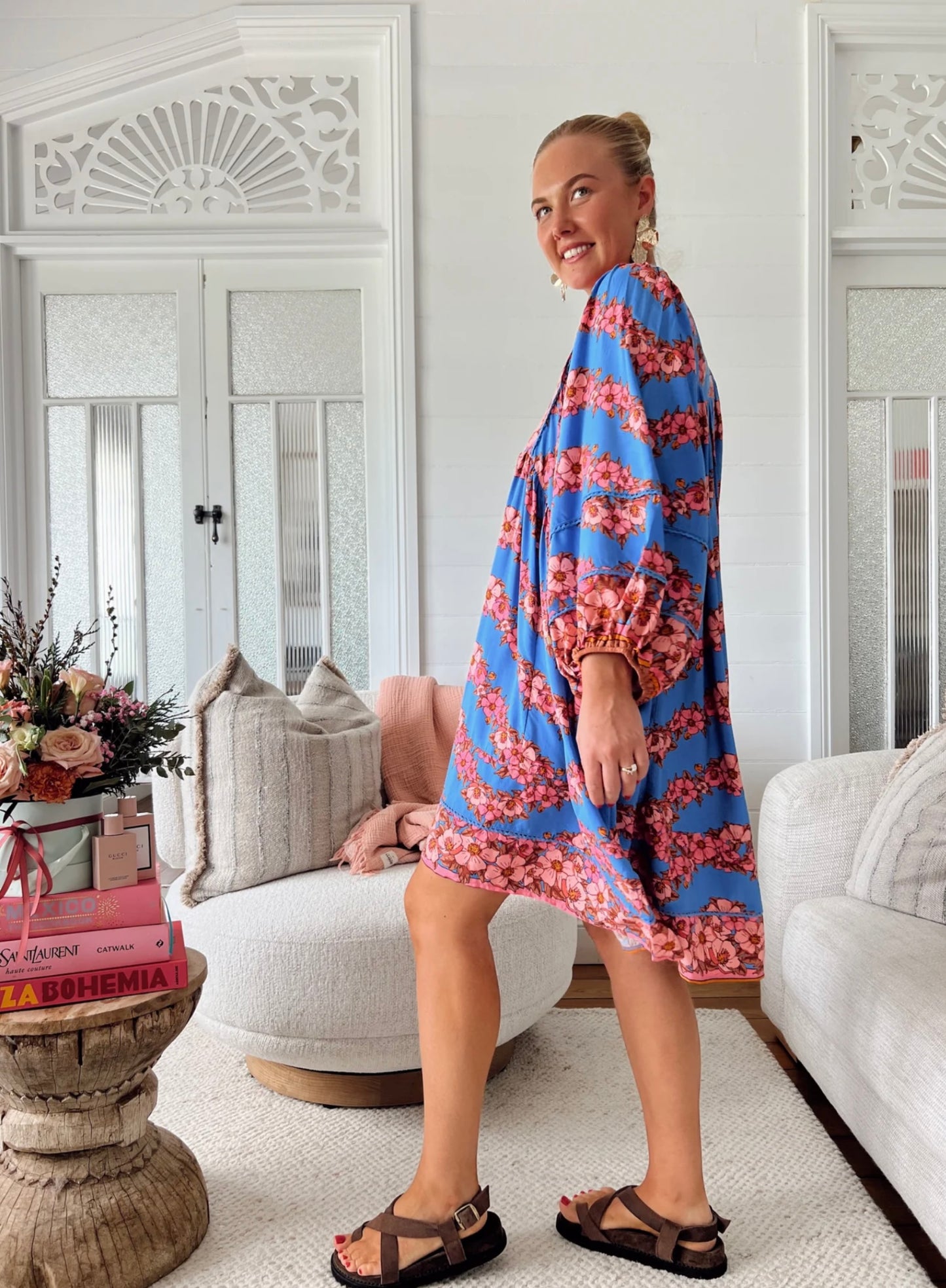 Adela Midi Dress - Little Flowers