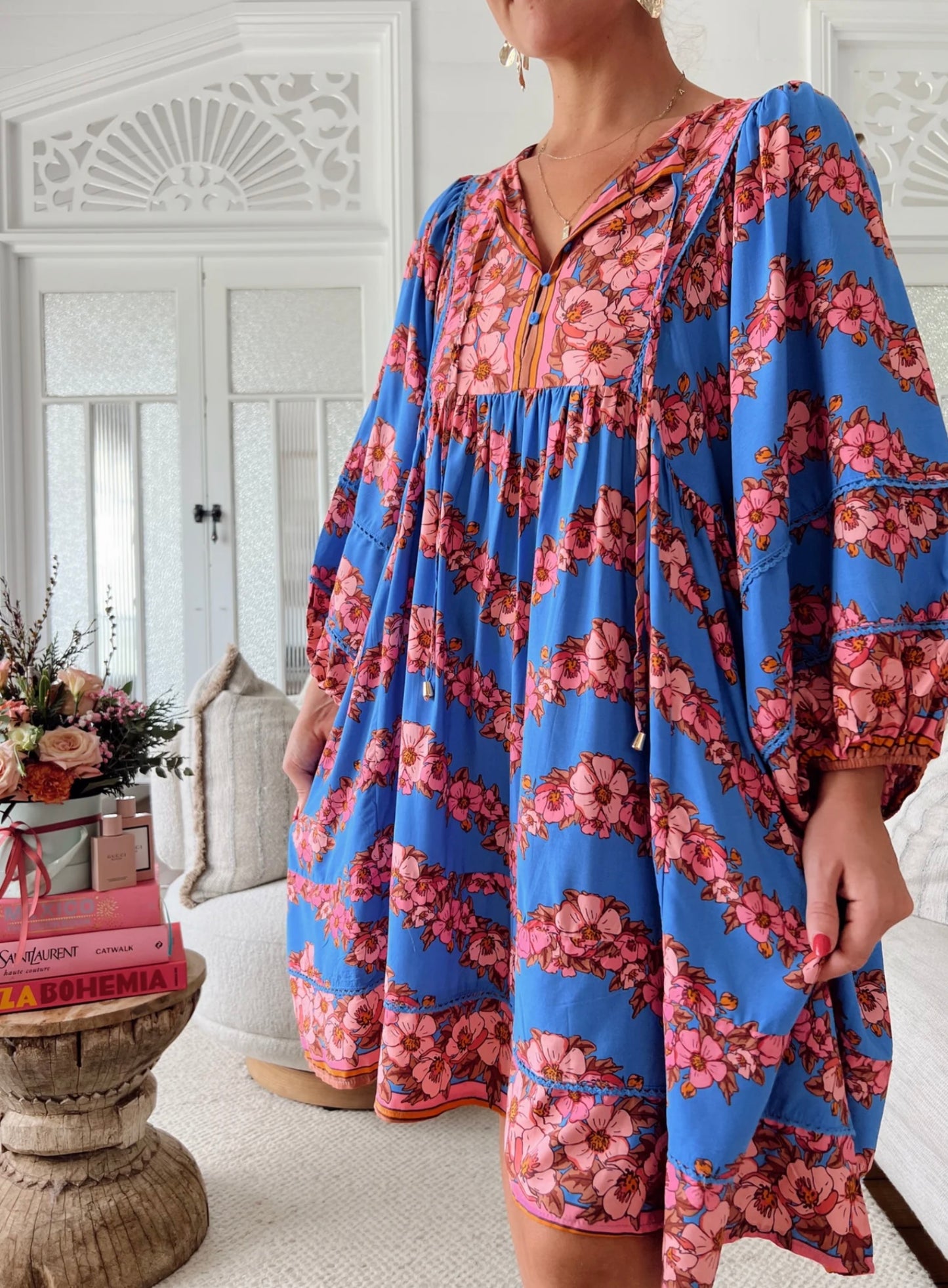 Adela Midi Dress - Little Flowers