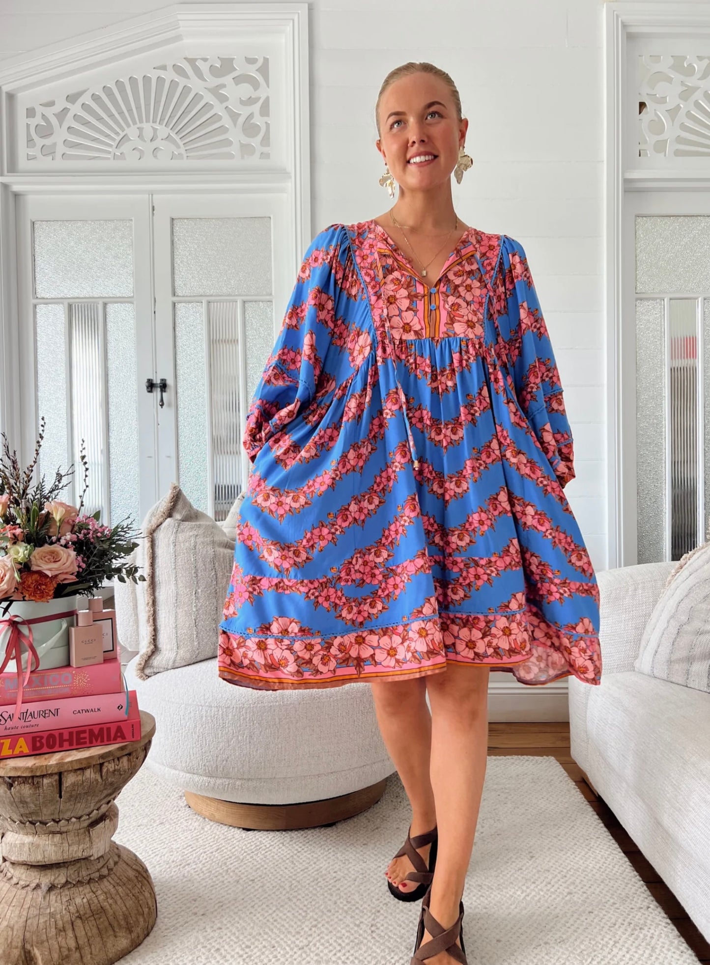 Adela Midi Dress - Little Flowers