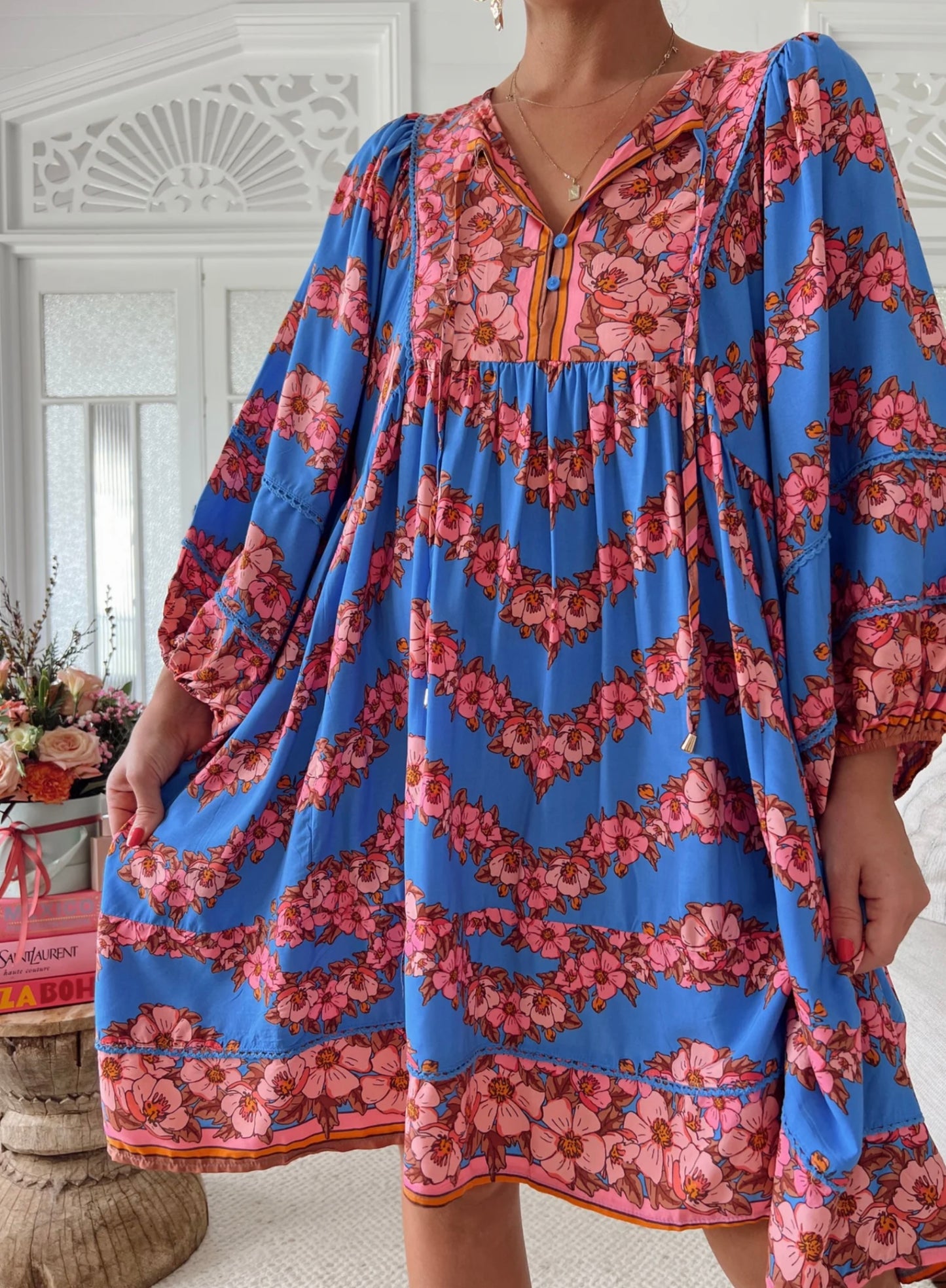 Adela Midi Dress - Little Flowers