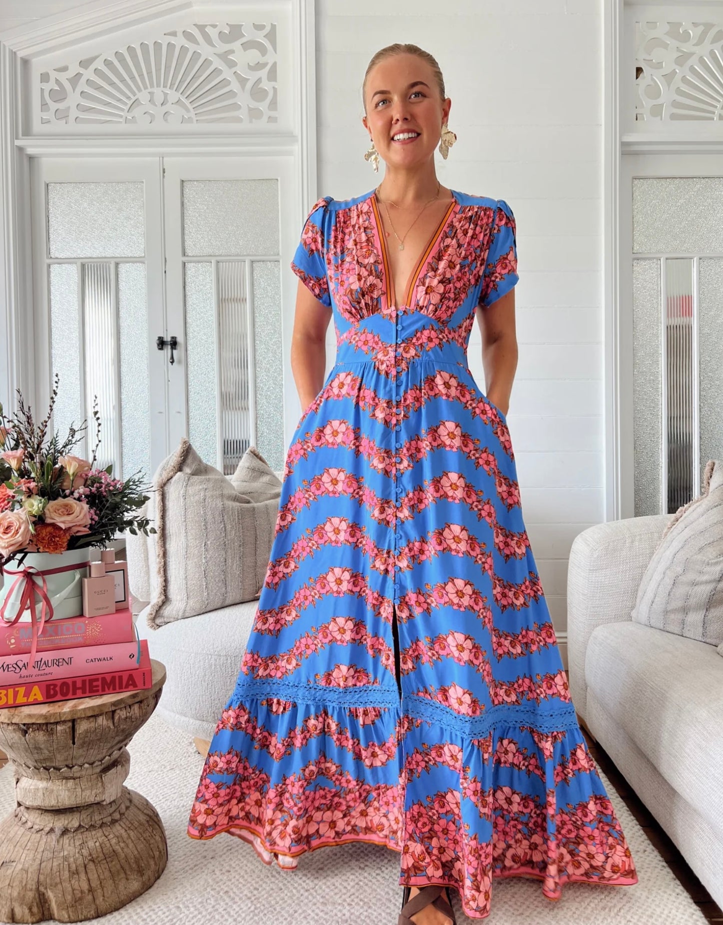 Tabitha Maxi Dress - Little Flowers