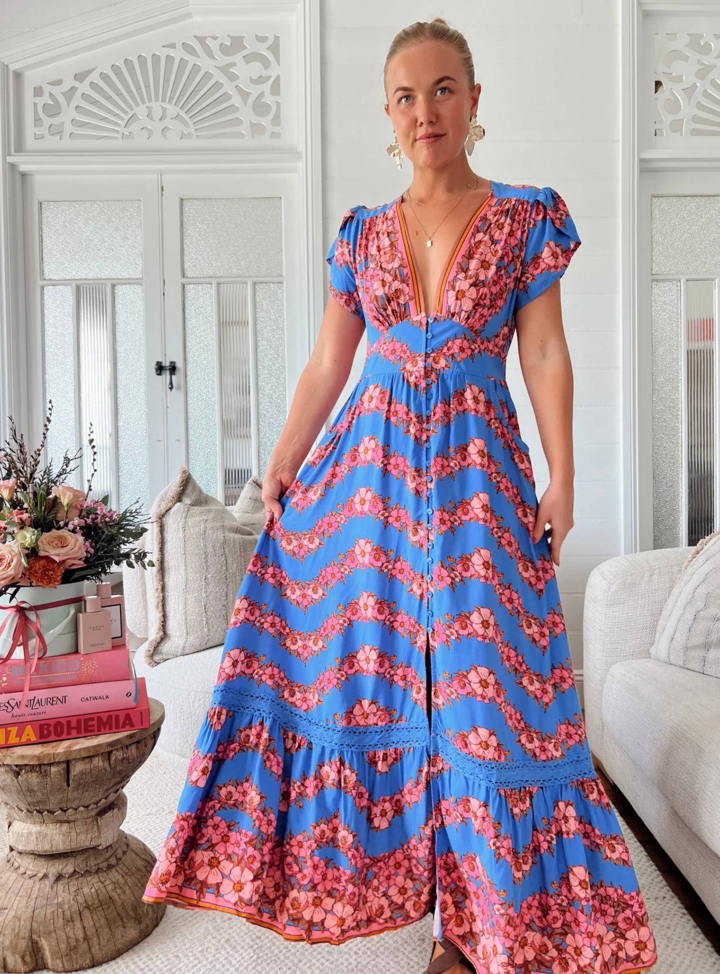 Tabitha Maxi Dress - Little Flowers
