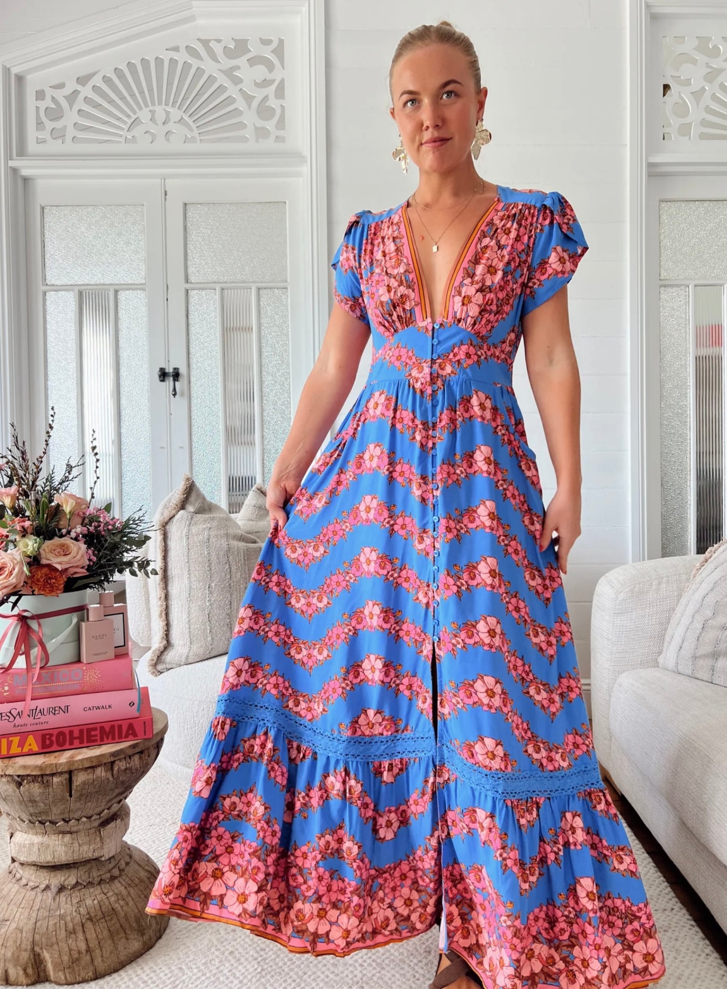 Tabitha Maxi Dress - Little Flowers