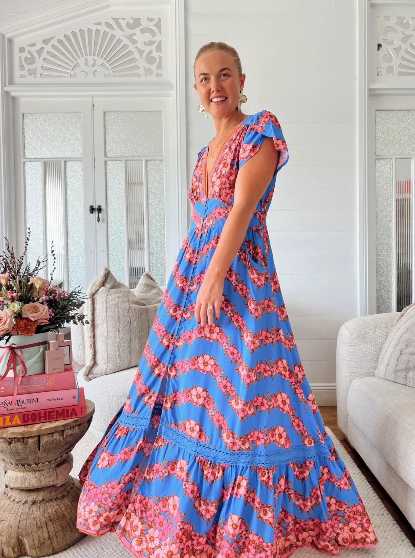 Tabitha Maxi Dress - Little Flowers