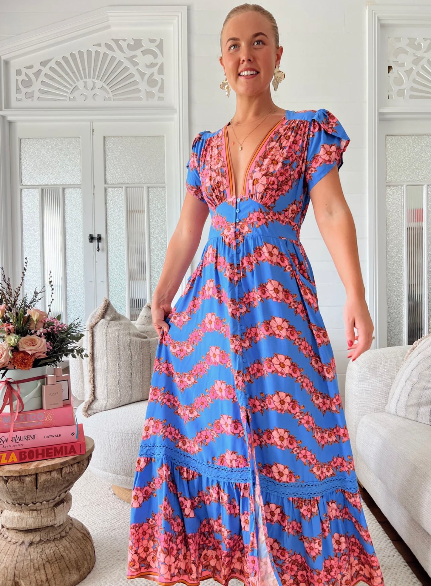 Tabitha Maxi Dress - Little Flowers