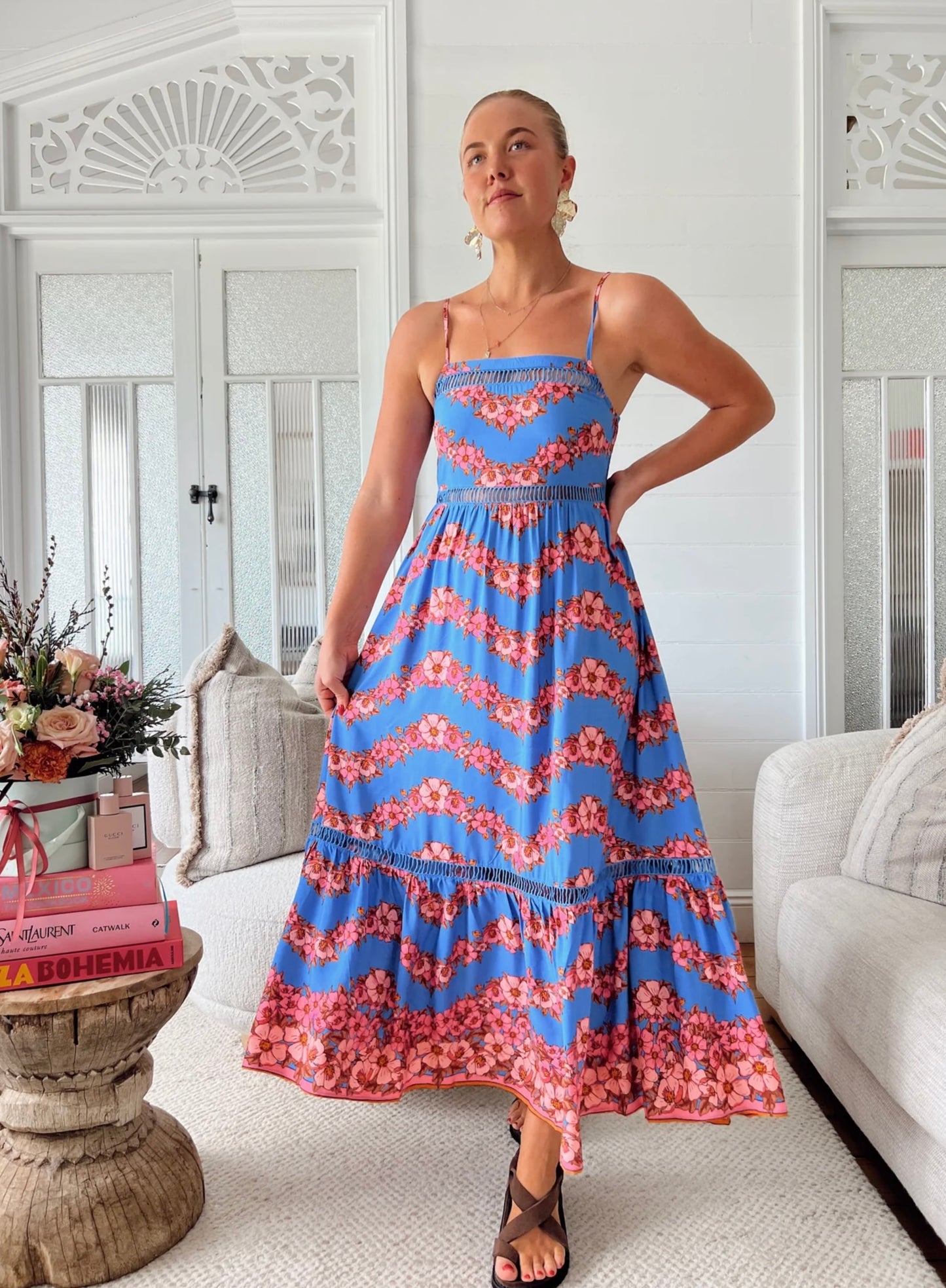 Iluka Midi Dress - Little Flowers