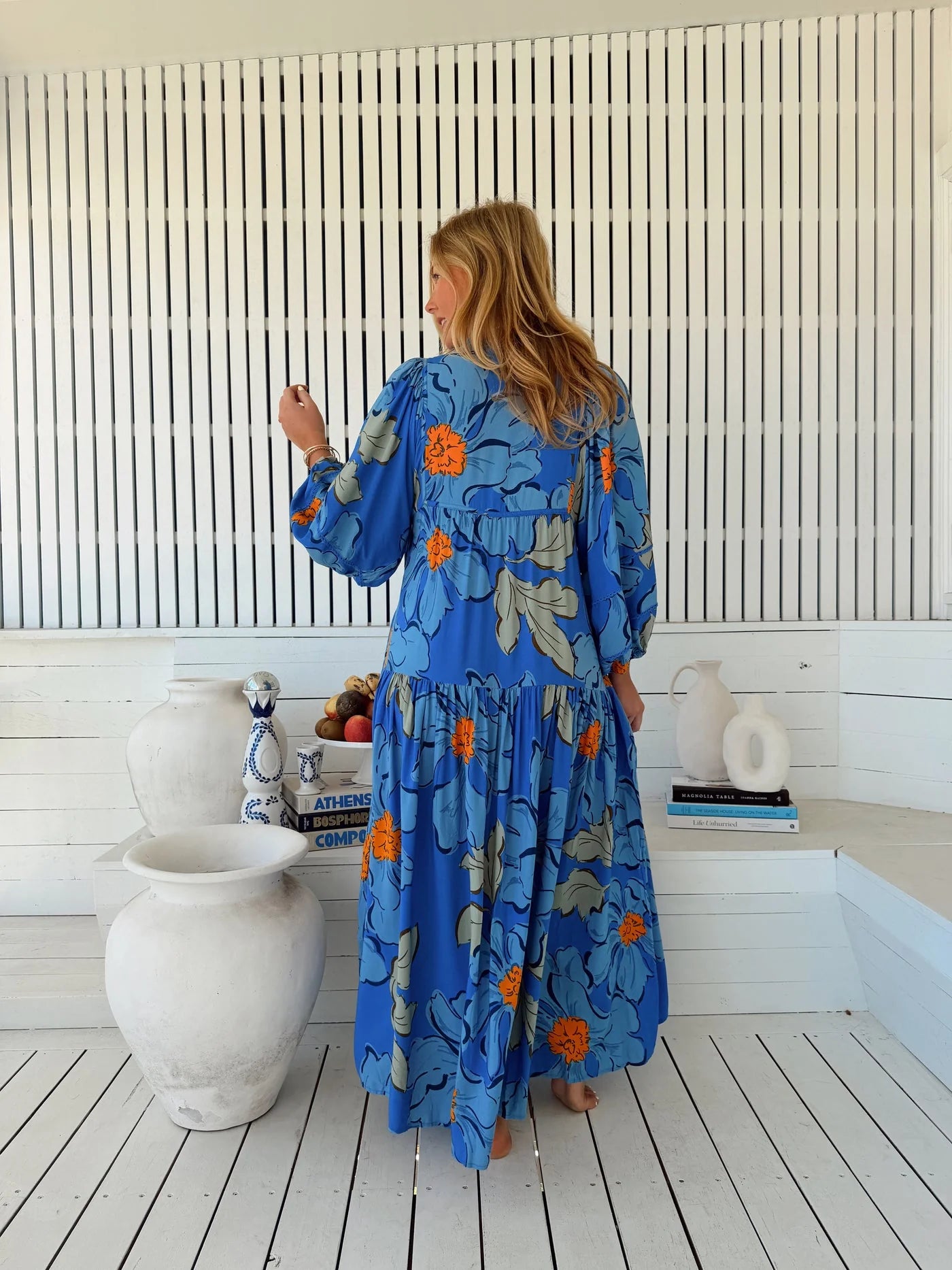 Loretta Maxi Dress - Blue Bell Print