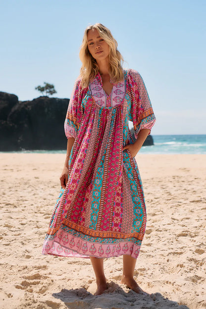 Boheme Midi Dress - Cedella Print