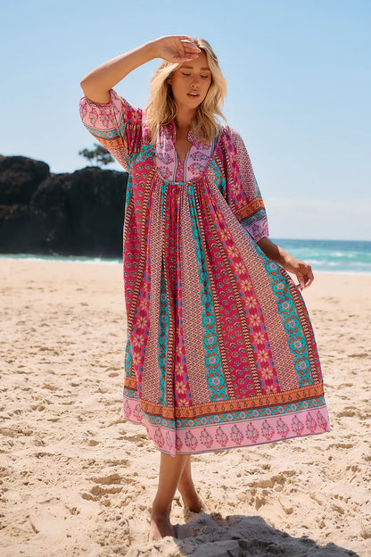Boheme Midi Dress - Cedella Print