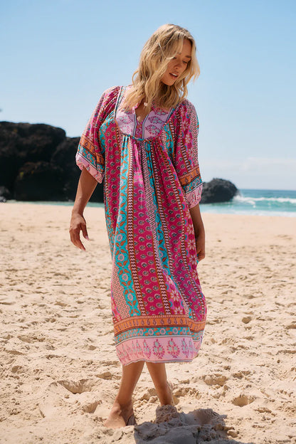 Boheme Midi Dress - Cedella Print