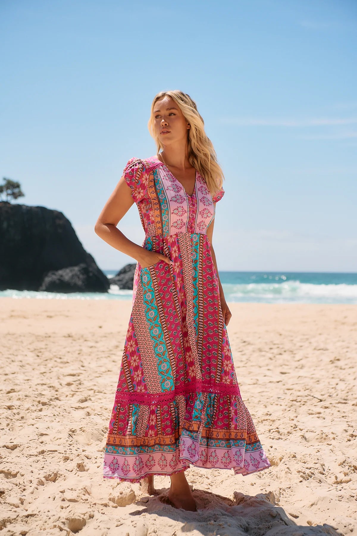 Carmen Maxi Dress - Cedella Print