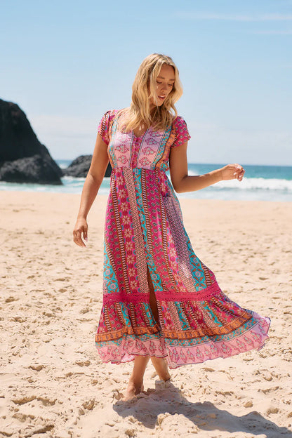 Carmen Maxi Dress - Cedella Print