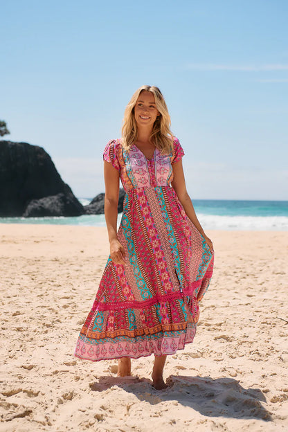 Carmen Maxi Dress - Cedella Print