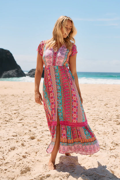 Carmen Maxi Dress - Cedella Print