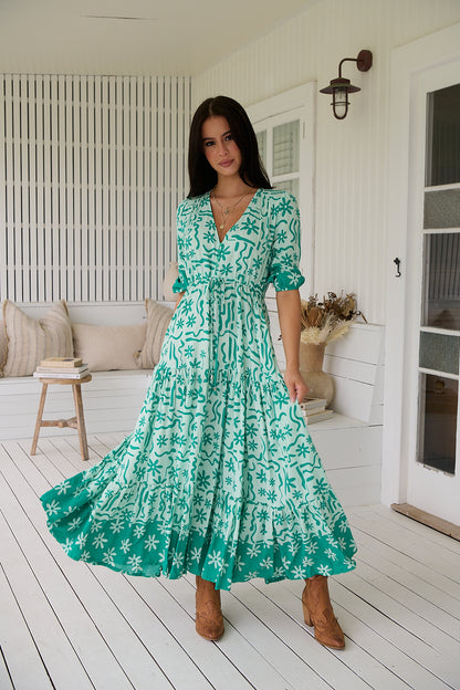 Tessa Maxi Dress - Mint Spritz