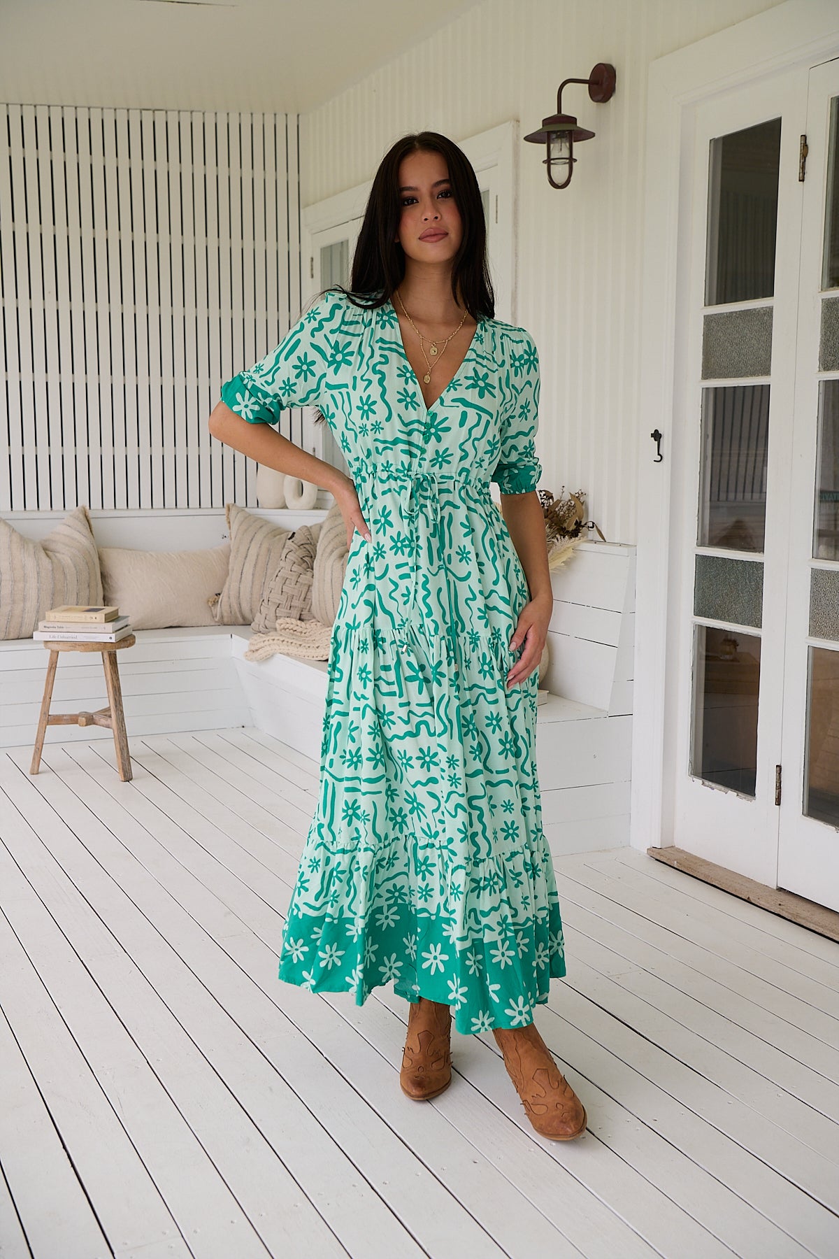 Tessa Maxi Dress - Mint Spritz