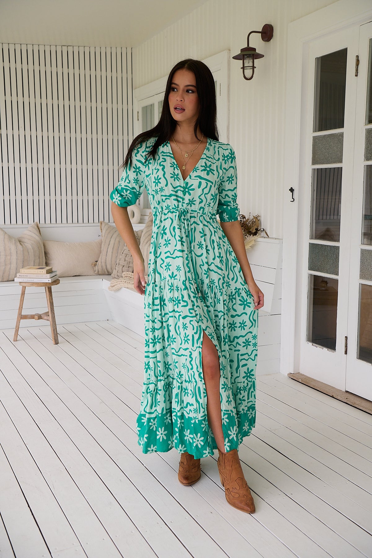 Tessa Maxi Dress - Mint Spritz