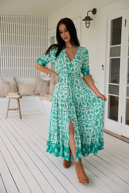 Tessa Maxi Dress - Mint Spritz