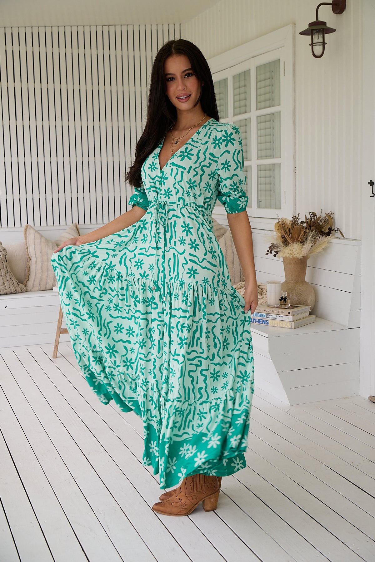 Tessa Maxi Dress - Mint Spritz