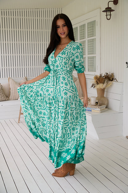 Tessa Maxi Dress - Mint Spritz