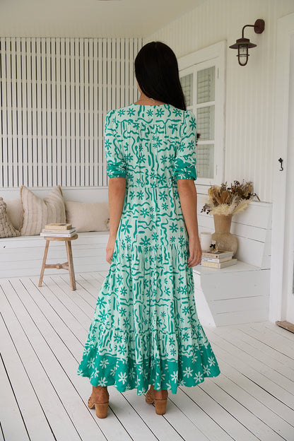 Tessa Maxi Dress - Mint Spritz