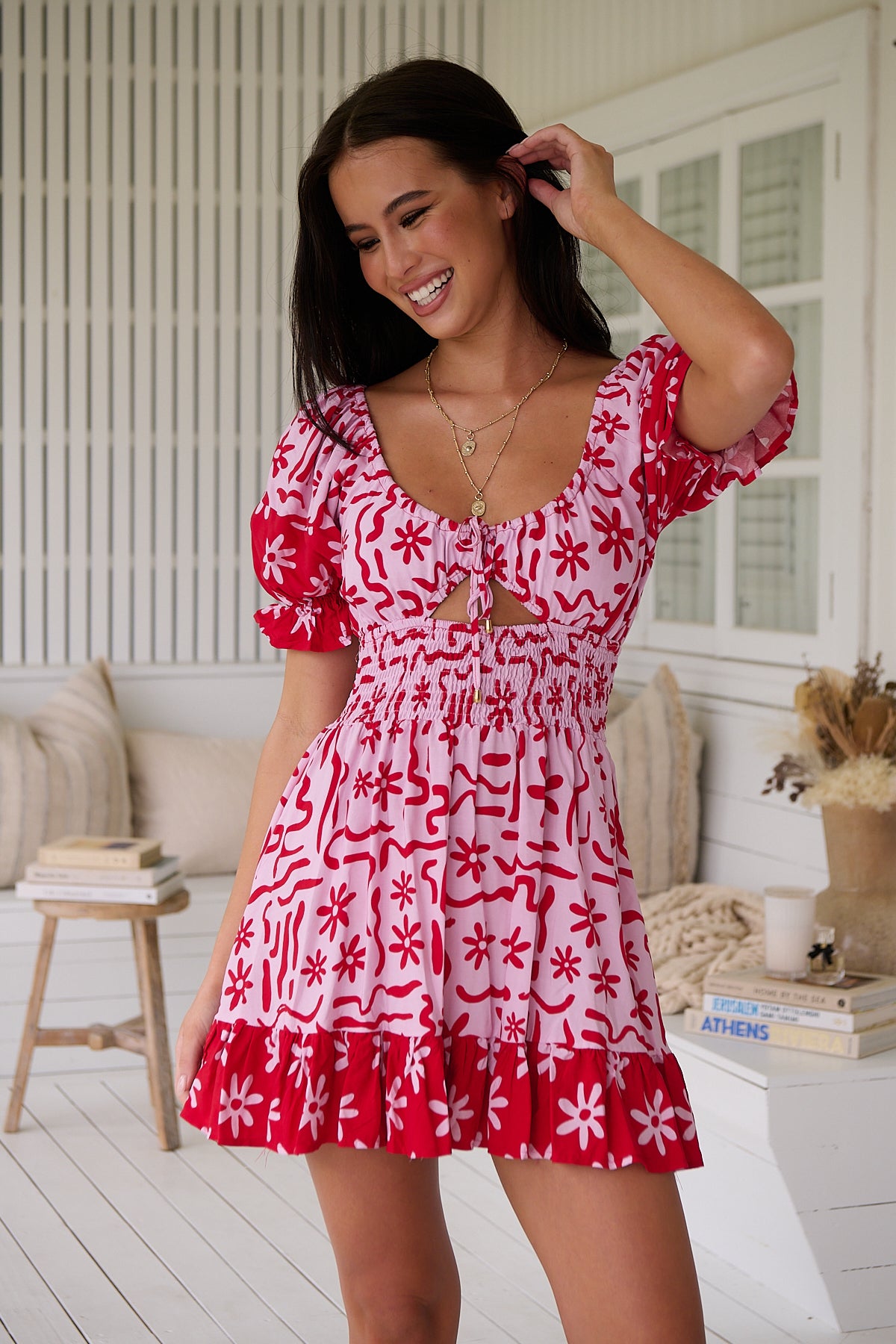 Rini Mini Dress - Strawberry Spritz
