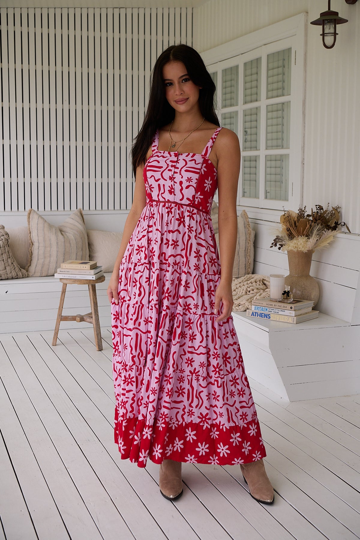 Bea Maxi Dress - Strawberry Spritz