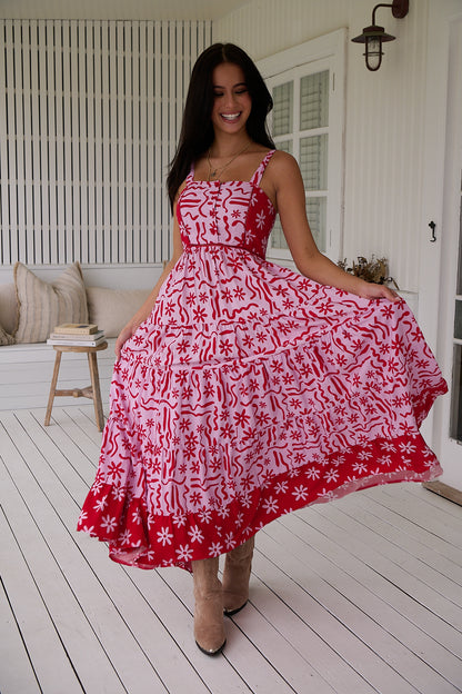 Bea Maxi Dress - Strawberry Spritz