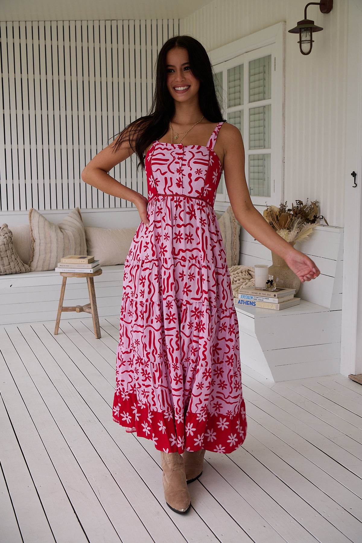 Bea Maxi Dress - Strawberry Spritz