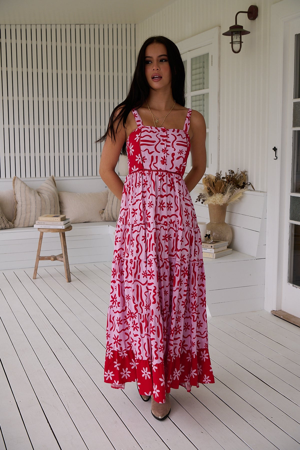 Bea Maxi Dress - Strawberry Spritz