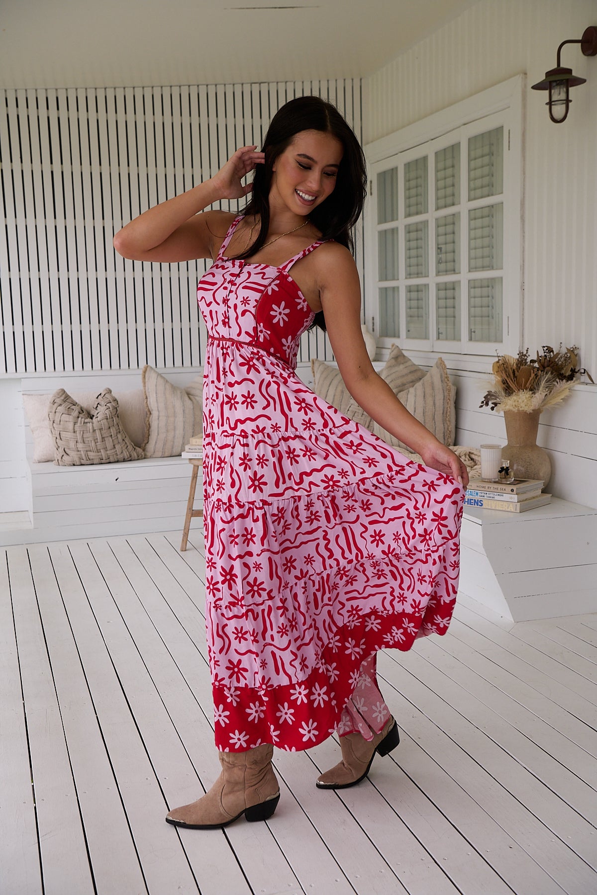 Bea Maxi Dress - Strawberry Spritz