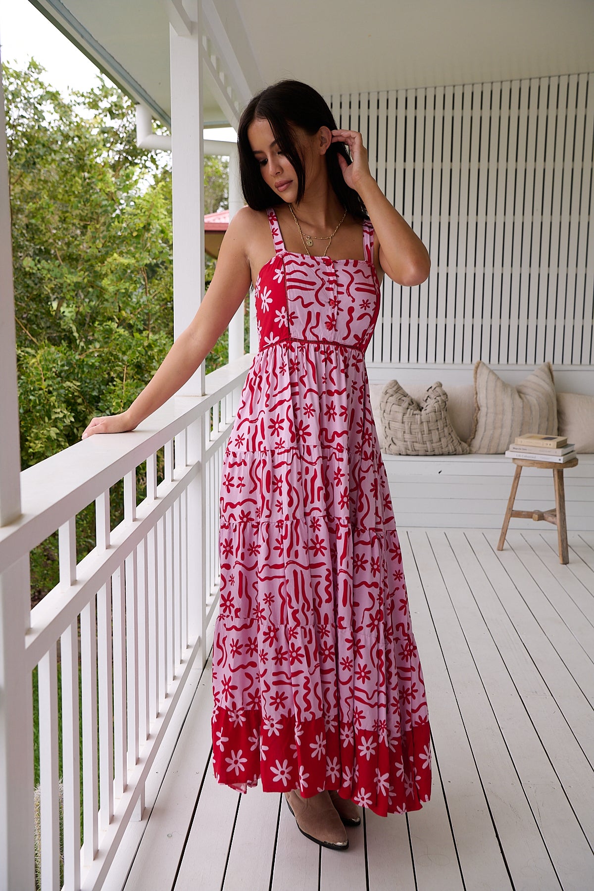 Bea Maxi Dress - Strawberry Spritz