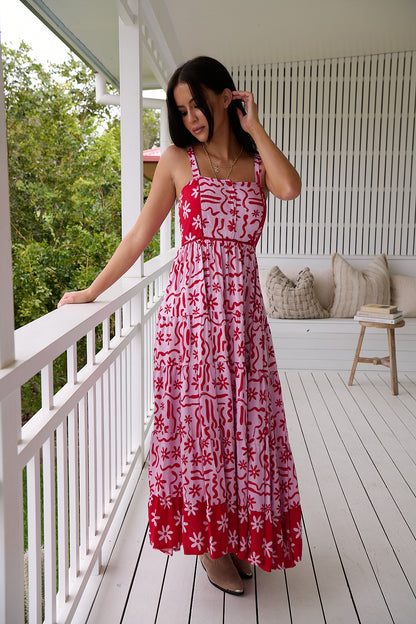Bea Maxi Dress - Strawberry Spritz