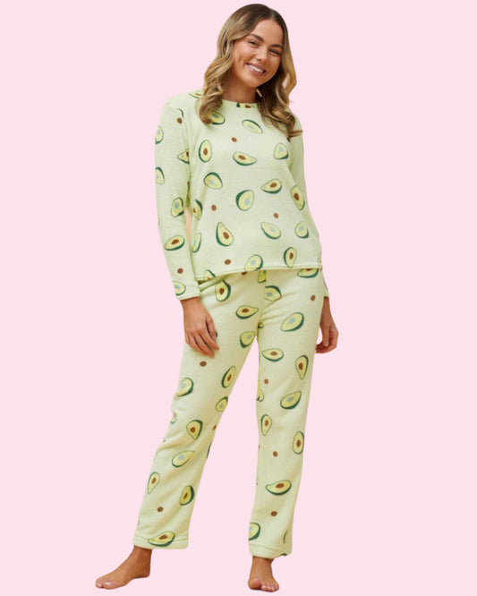 Printed Pyjamas Set - Avocado