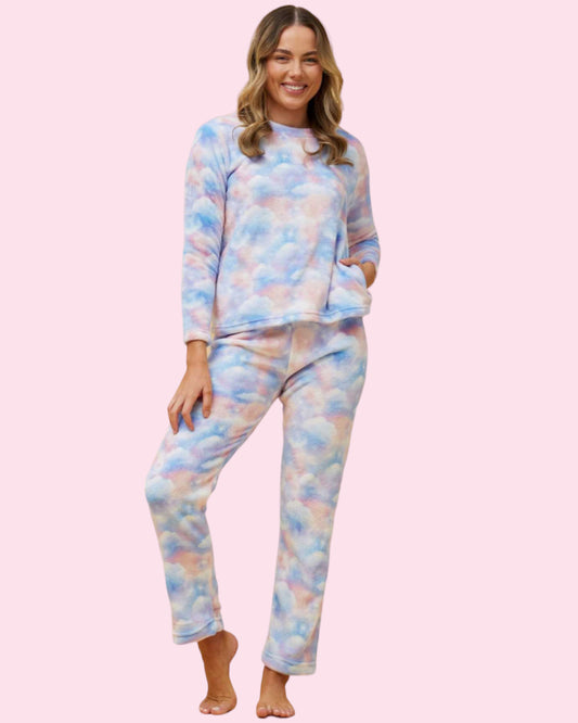 Printed Pyjamas Set - Multi Blue