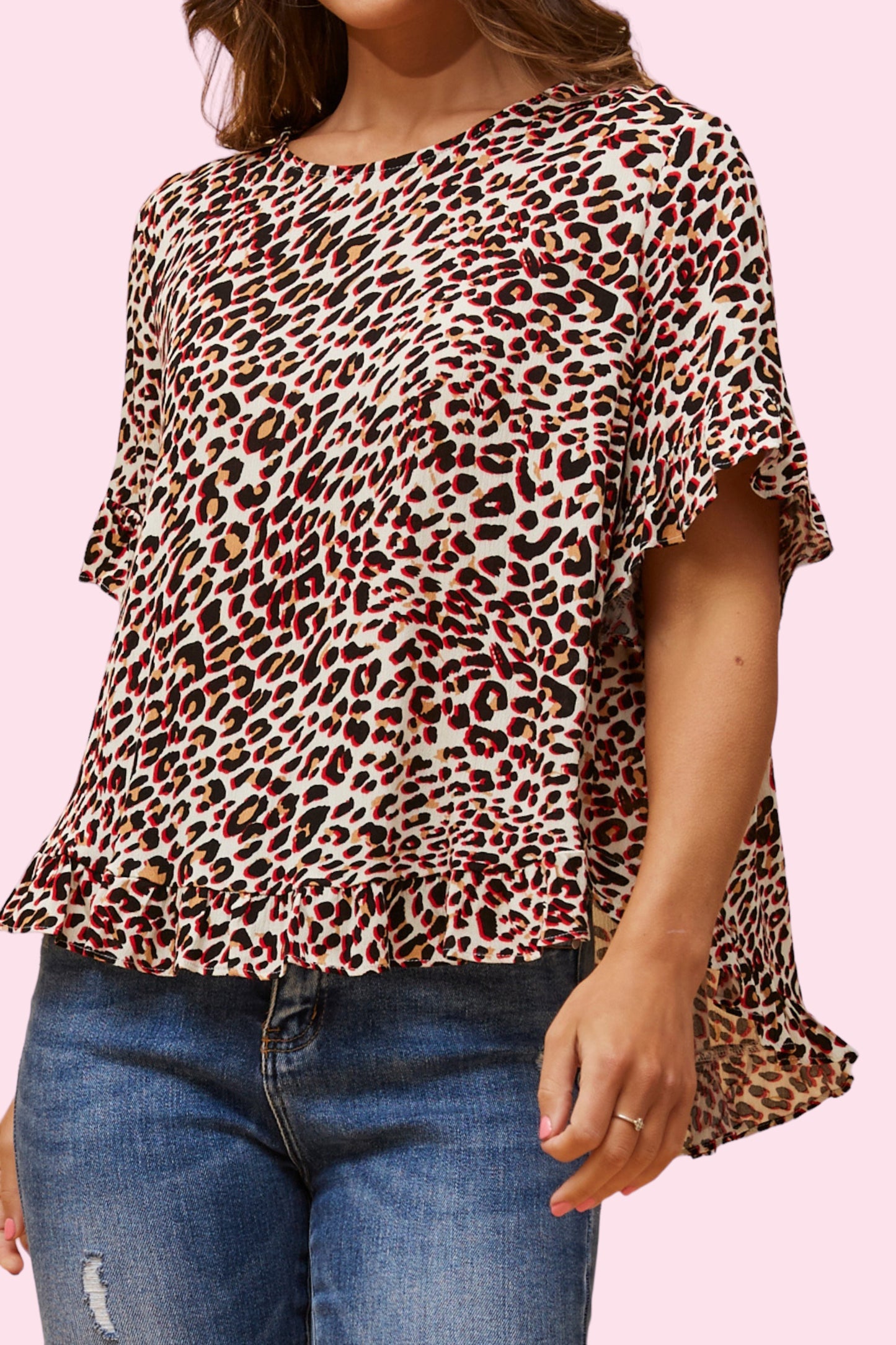 Tania Frill Top - Red