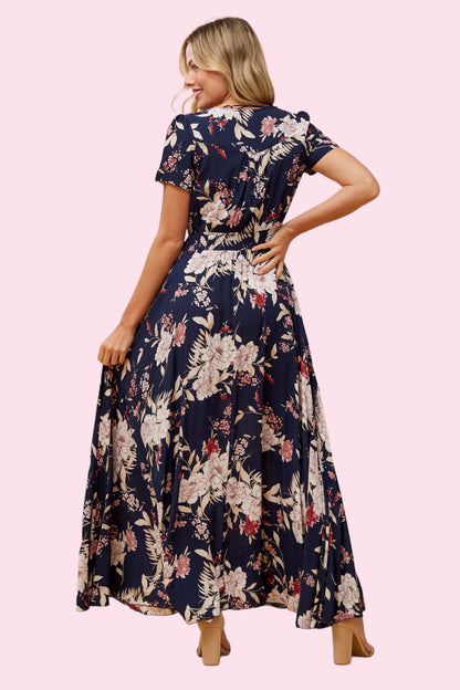 Anna Maxi Dress - Navy Floral