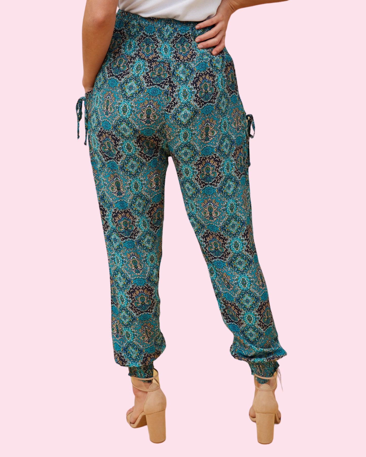 Harem Pant ABSTRACT MULTI GREEN