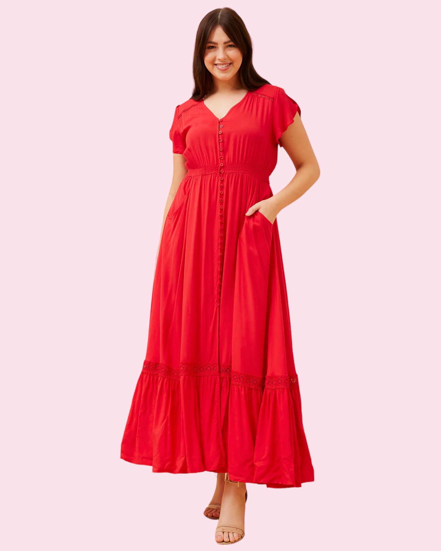 Cleo Maxi Dress RED