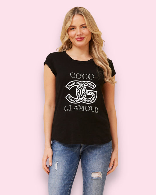 COCO Glamour Tee - Black