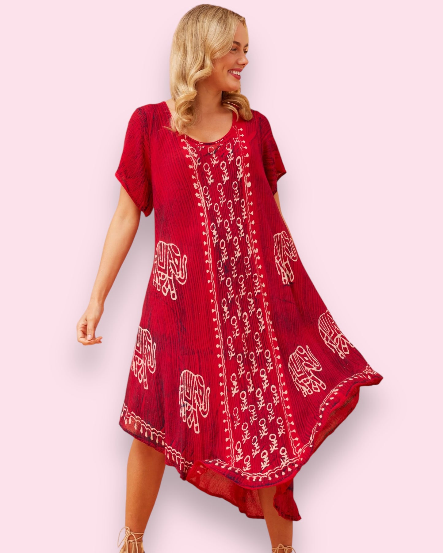 Emerson Umbrella Dress - Red