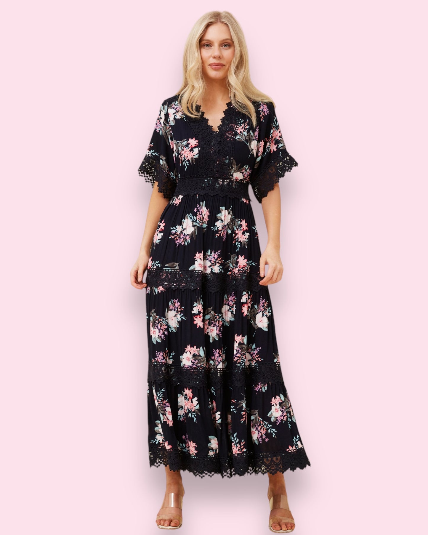 Harper Maxi - Navy Floral