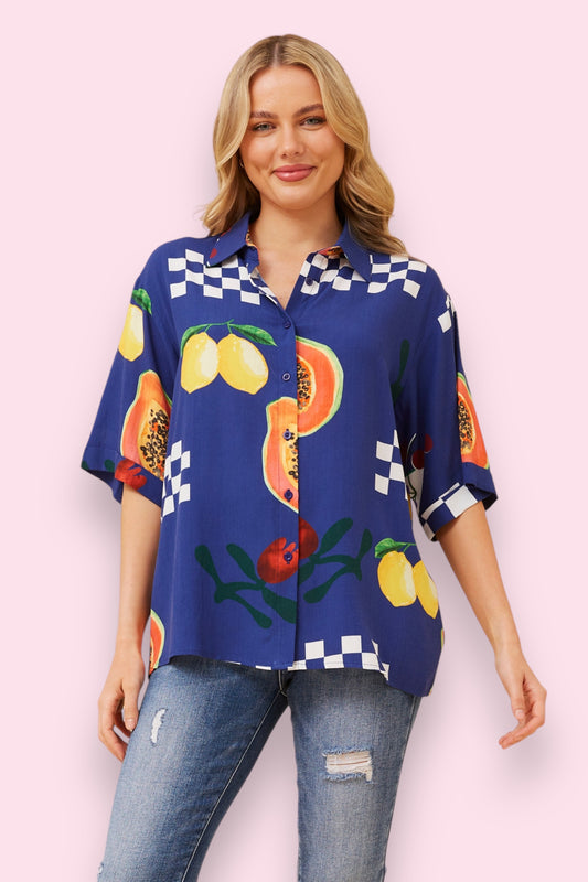 Fruity Button Up Shirt