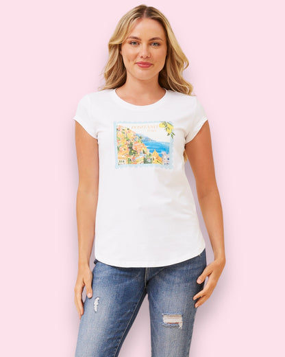 Postcard Print Tee