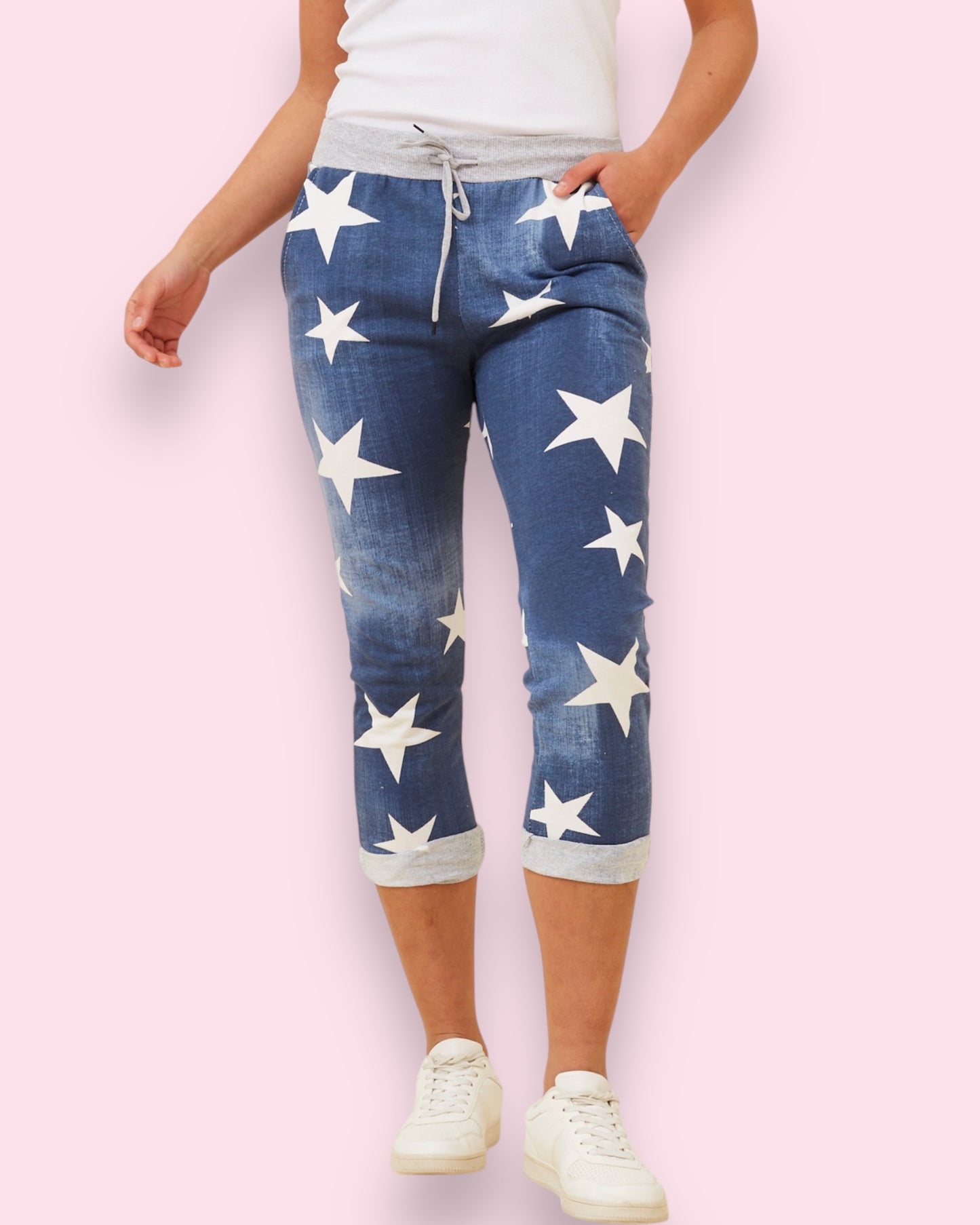 Jazzy 7/8 Printed Pants - Star