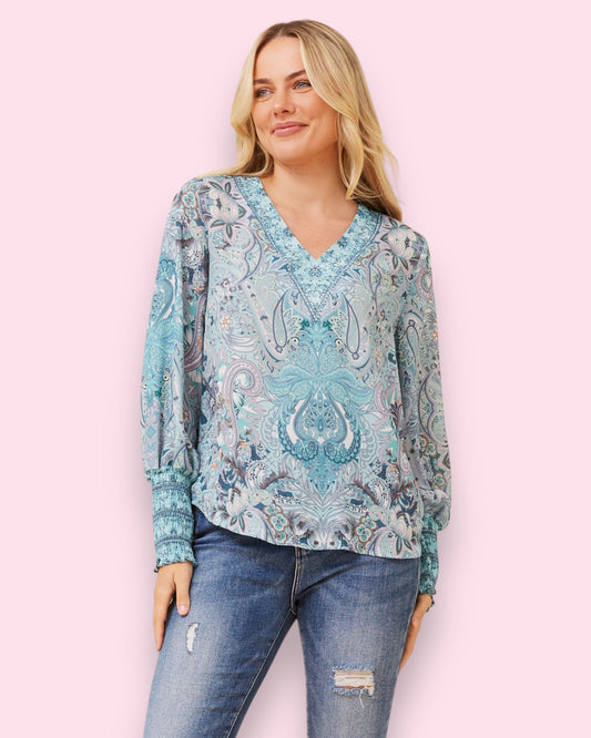 Claudia Printed Blouse