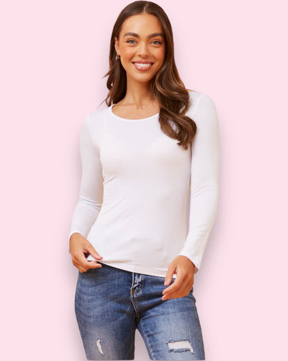 Amity Plain Top - White