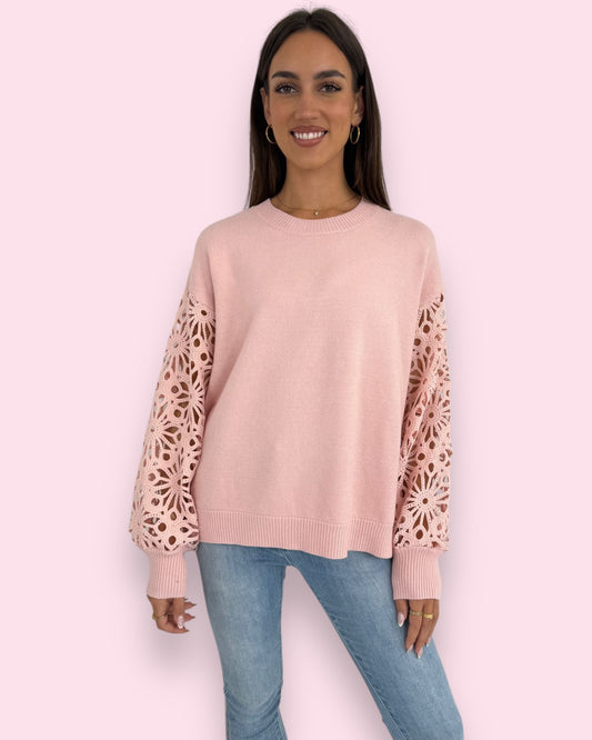 Aleena Lace Knit - Pink