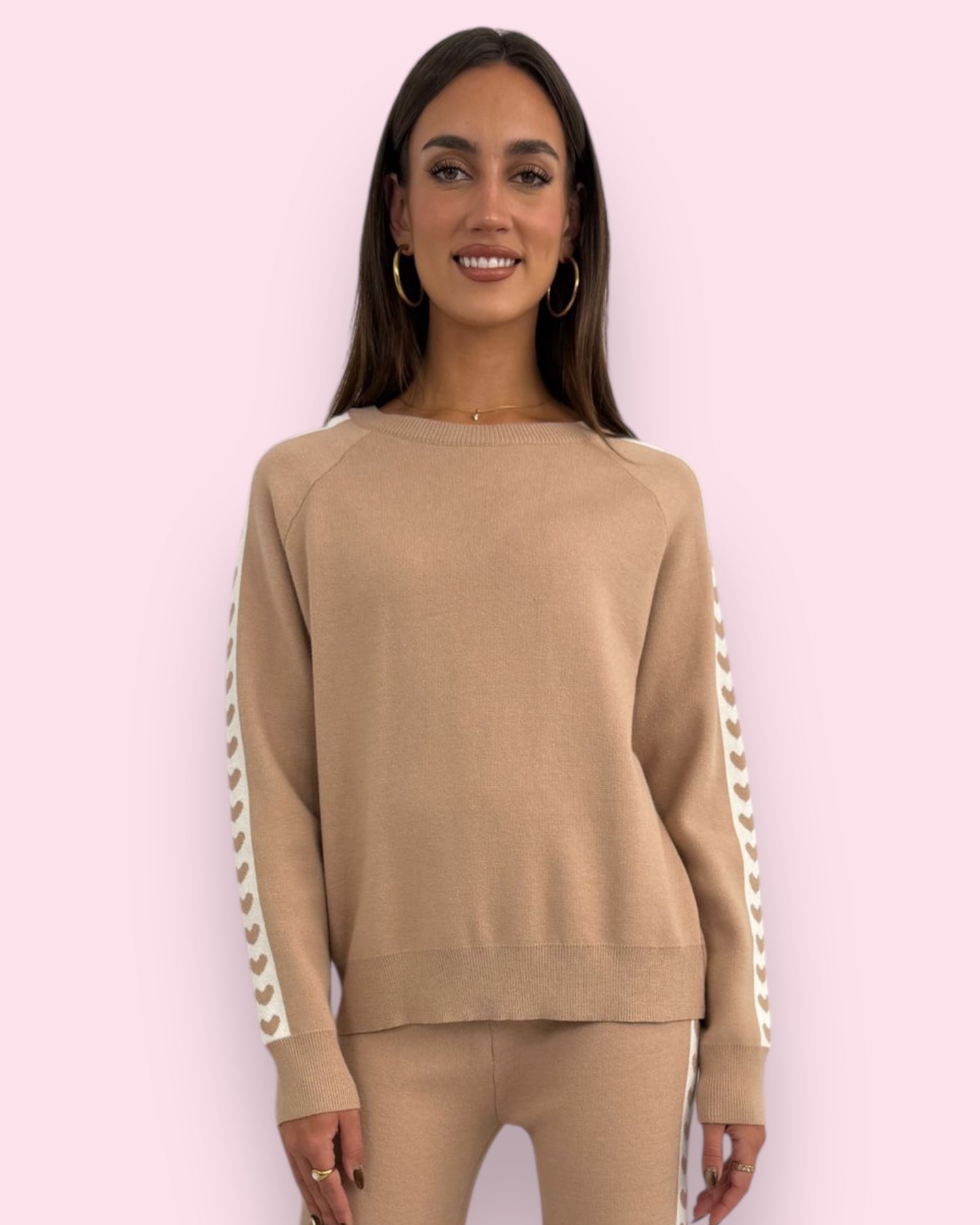 Ainsley Heart Top - Tan