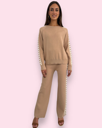 Ainsley Heart Pants - Tan
